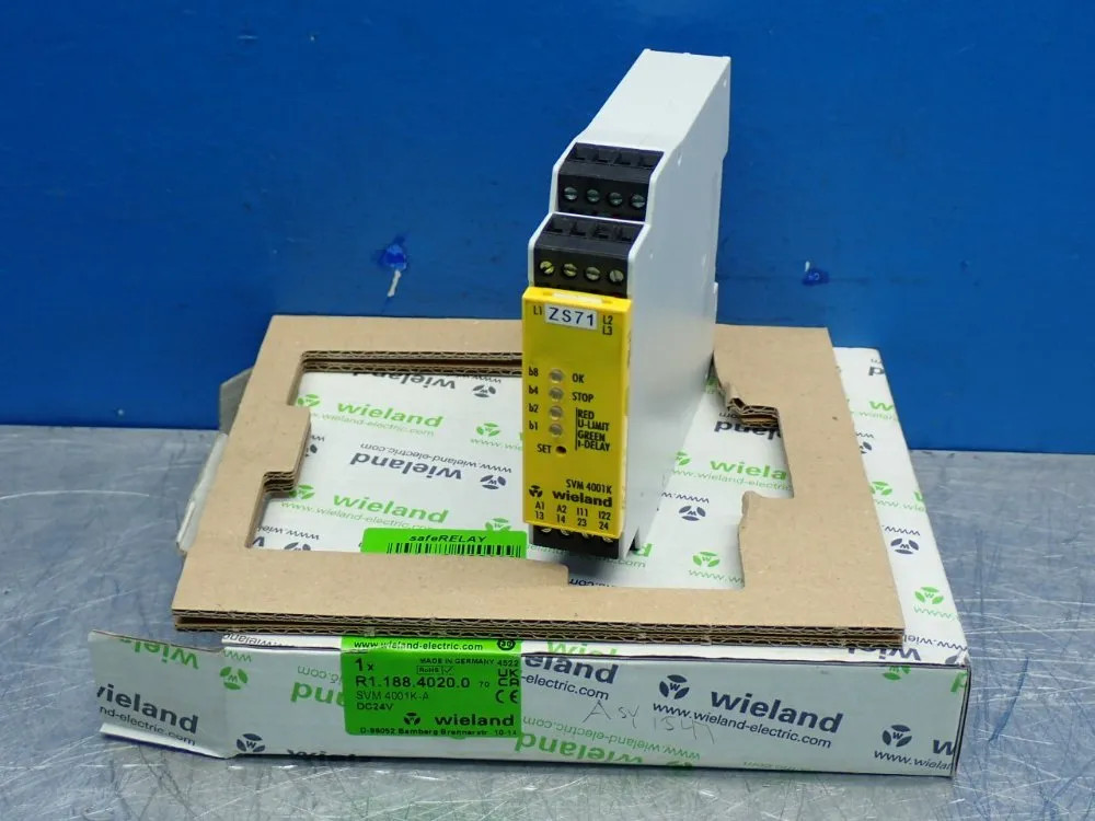 WIELAND R1.188.4020.0 PLUGGABLE SAFETY RELAY MONITOR  01221140395