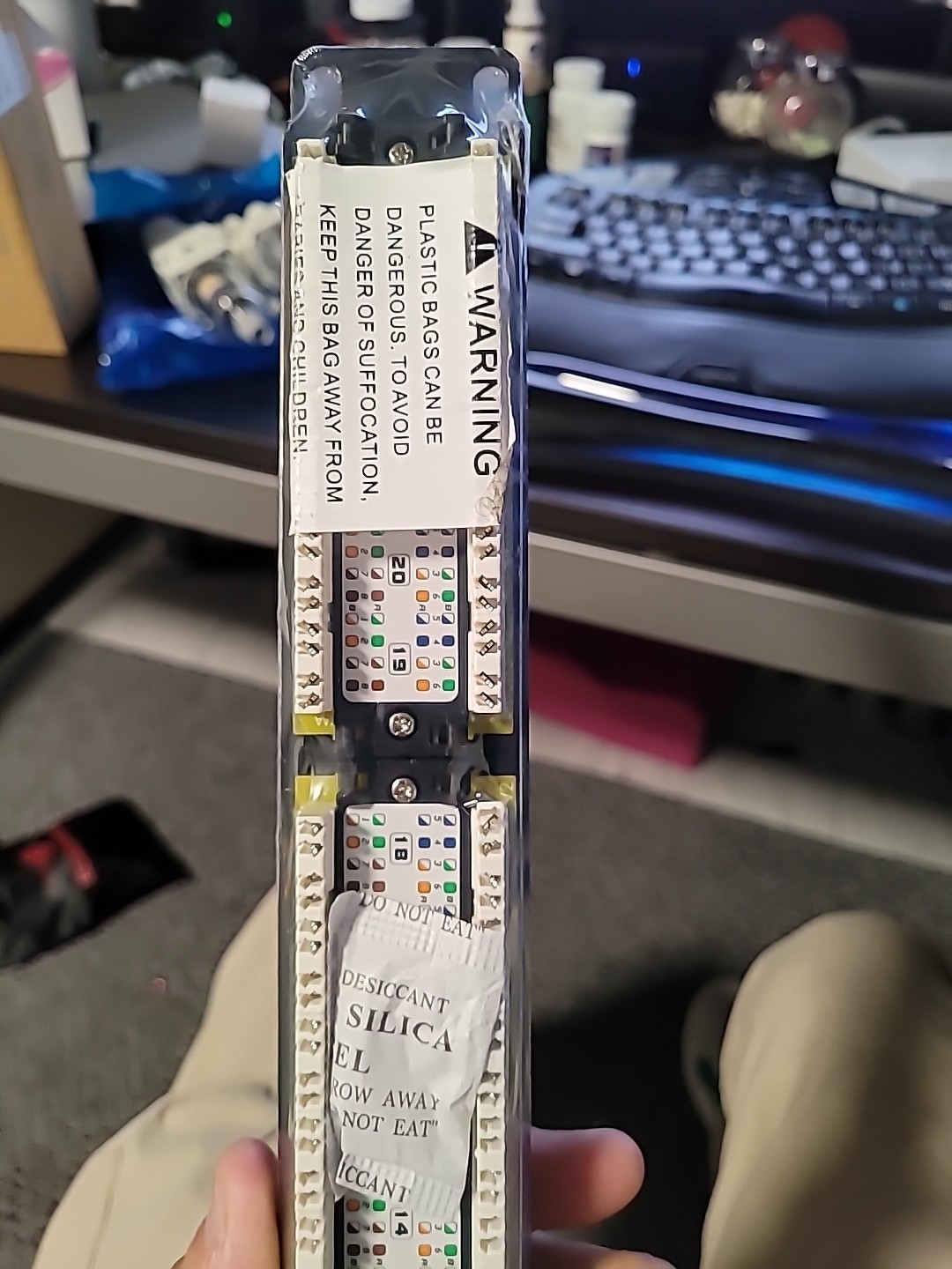 24 Port Cat6 Patch Panel UL Higher Gold Content Faster Ethernet Speed