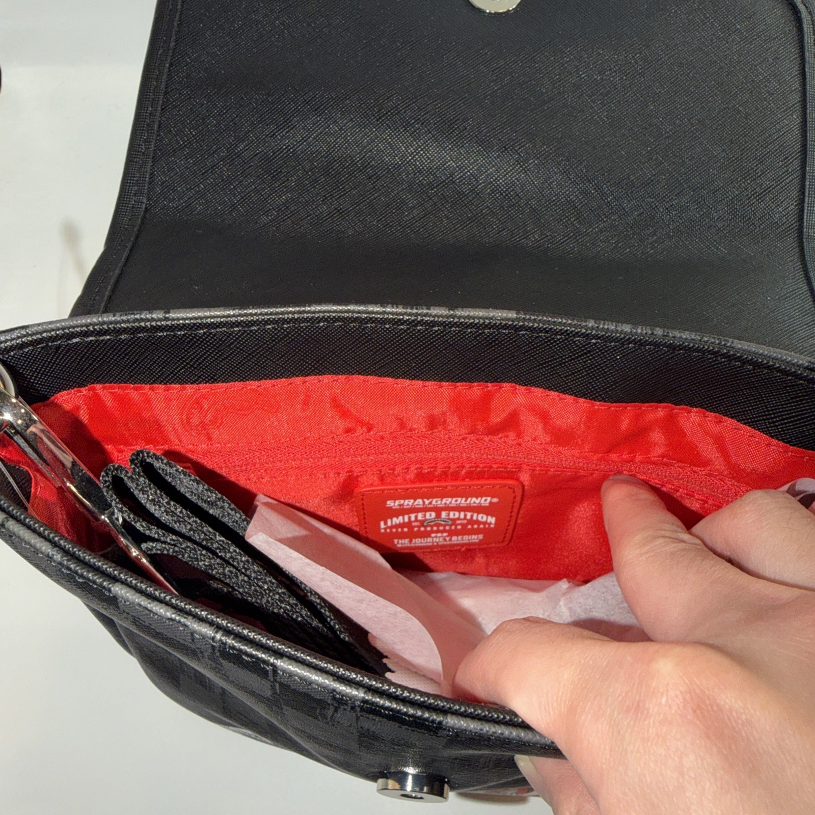 Sprayground Checkered Messenger Crossbody