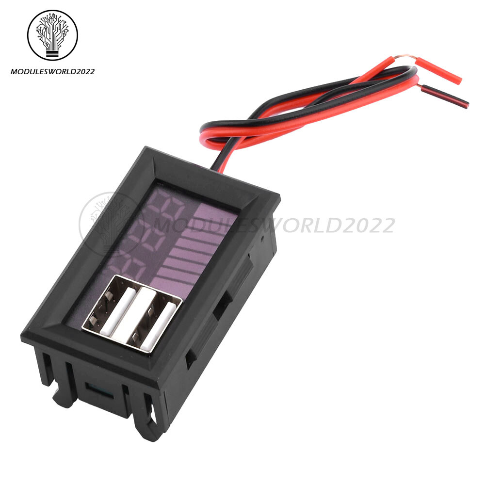Digital Lead-acid /Li-ion Battery Capacity Voltage Meter Battery Level Indicator