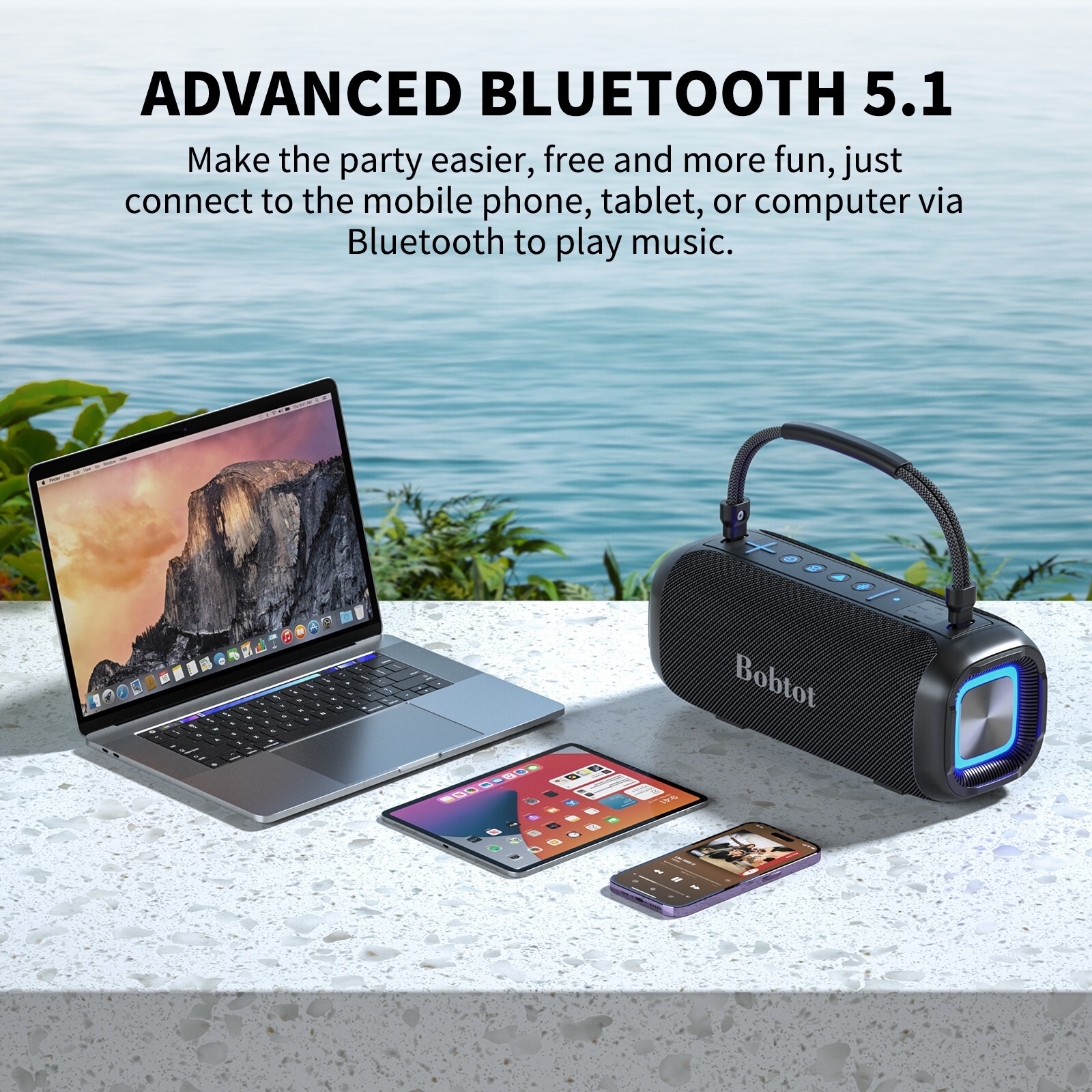 Karaoke Machine Bluetooth Speaker a Wireless Microphone Portable Waterproof