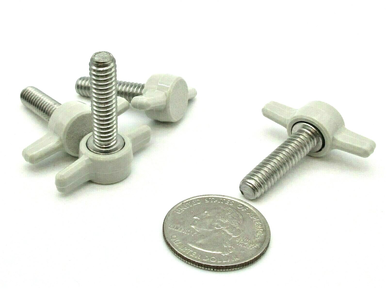 1/4-28" Fine Thread Thumb Screws Tee Knobs Various Colors & Sizes 4 per Pack
