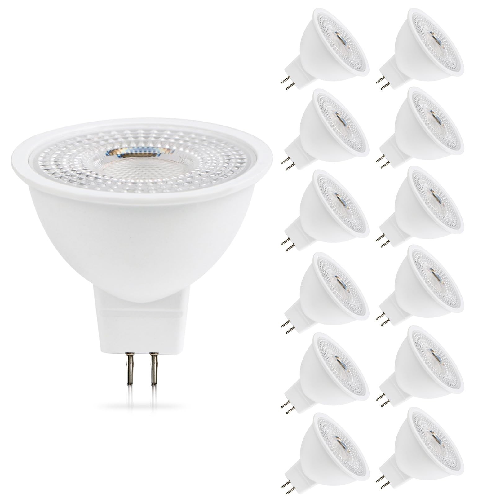 MR16 LED Bulb 50W Halogen Equivalent,3000K Warm White,5W MR16 GU5.3 12-36V AC...