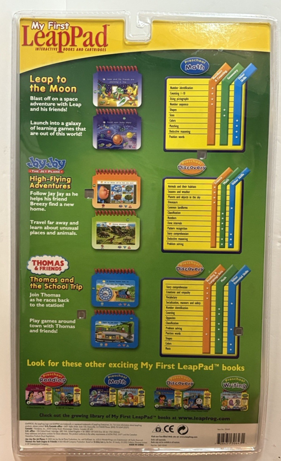 LeapFrog - My First LeapPad Interactive BOOKS & Cartridges x3