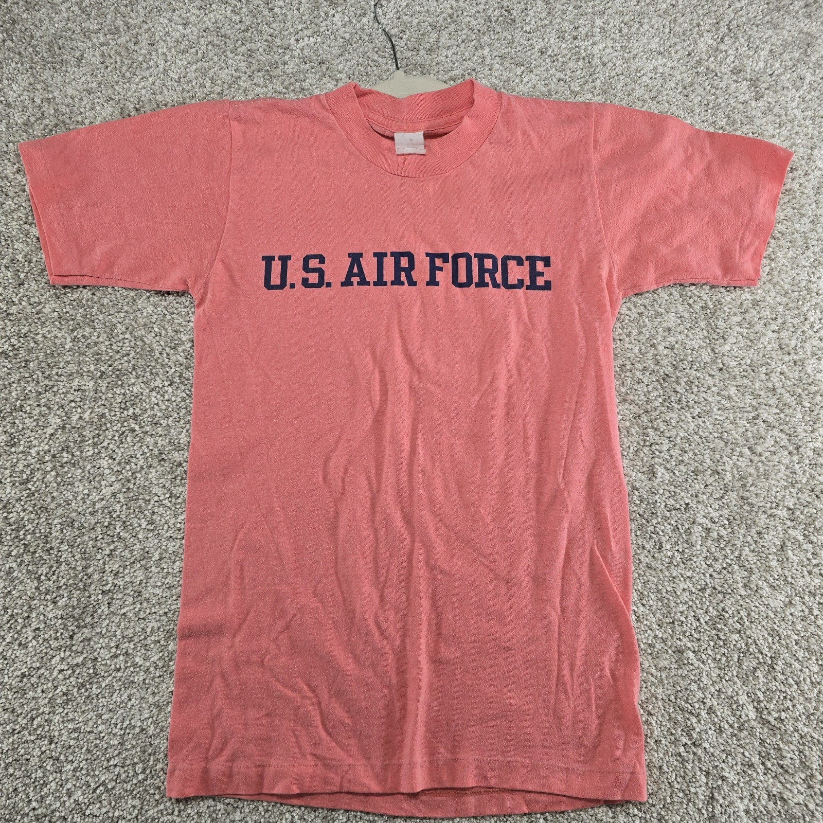 US Air Force Vtg 1960s Woman’s Sz S Pink T Shirt USAF Vietnam Made In USA 🇺🇸
