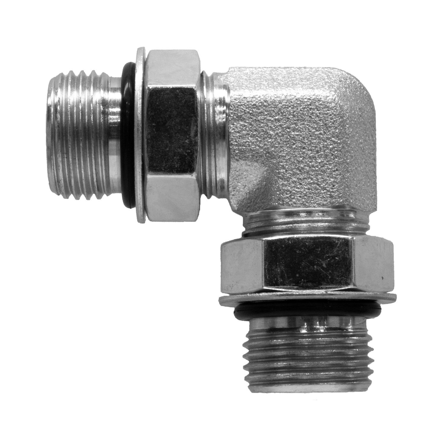 6807-16-16 Hydraulic Fitting 1" Male O-Ring X 1" Male O-Ring Boss 90
