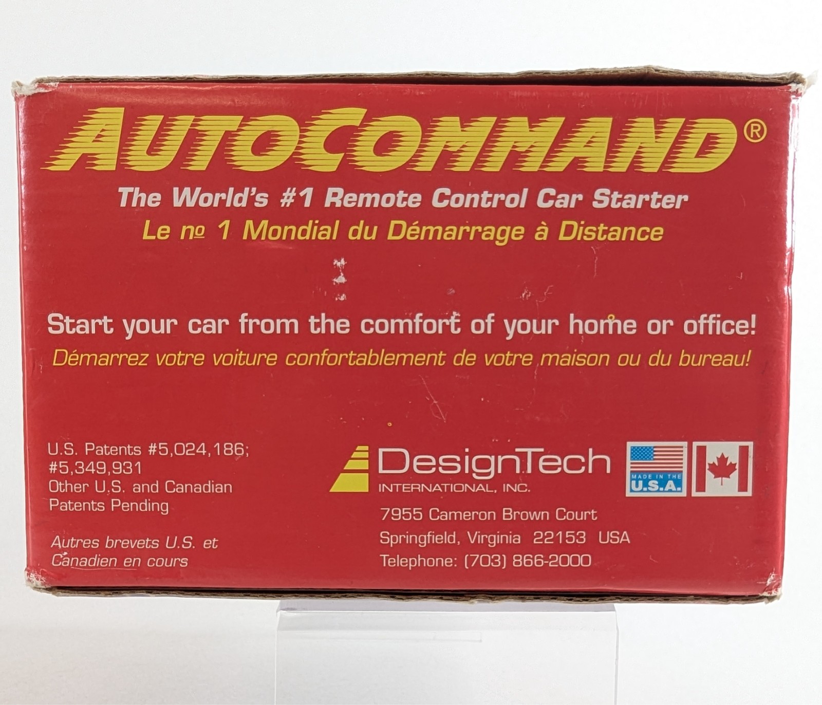 Auto Command Remote Car Starter by DesignTech 20023 - Vintage New in Box