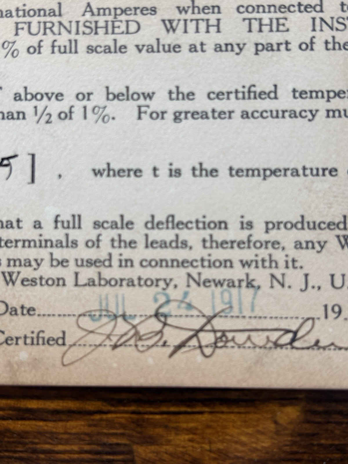 Antique 1920s WESTON D.C. ANTIQUE VOLTMETER, MODEL 45, SOLID OAK 16934