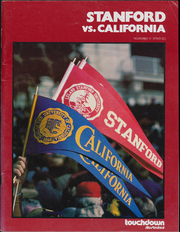 1979 Big Game Program RARE Stanford Cardinals Cal Bears John Elway Freshman NICE