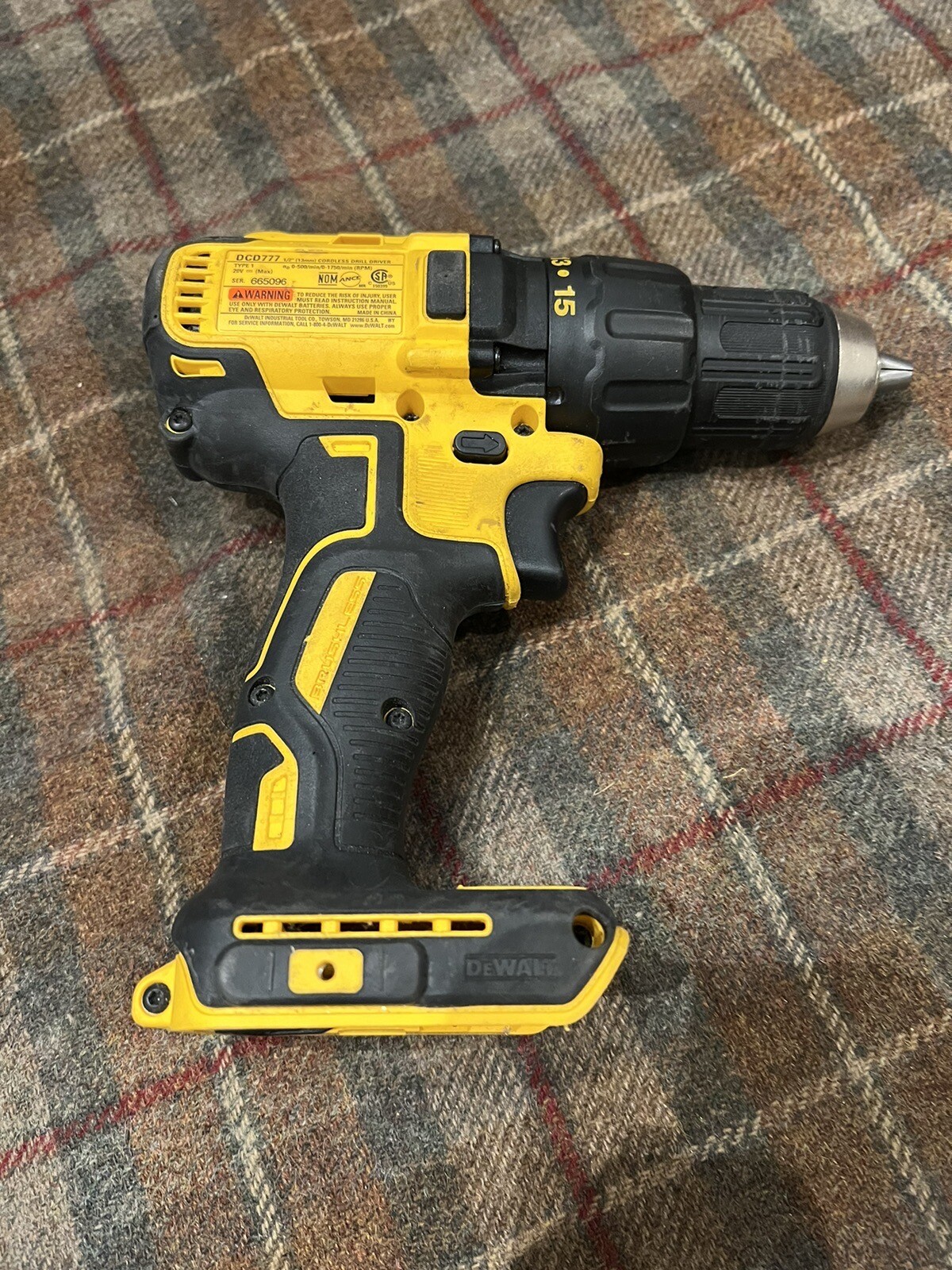 20V DEWALT 1/2” Cordless Drill Driver - DCD777- Bare Tool