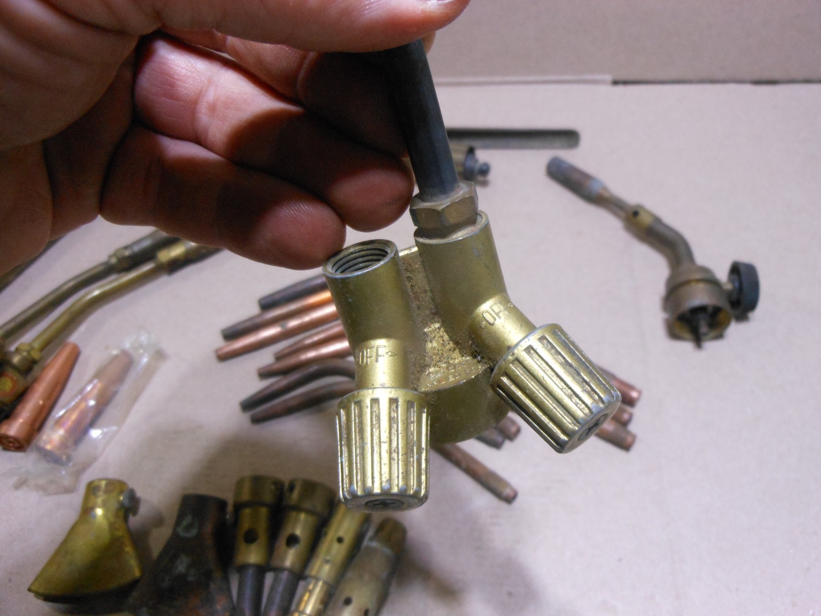 Lot of Torch Soldering Welding Parts Tips Valves - See pics