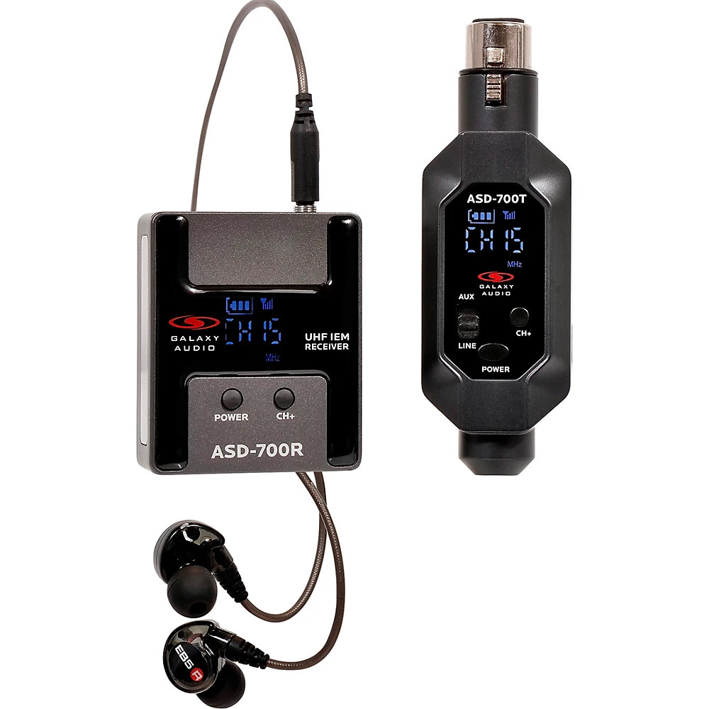 Galaxy Audio ASD-700 Digital 15 Channel UHF Wireless In-Ear Monitor System B5