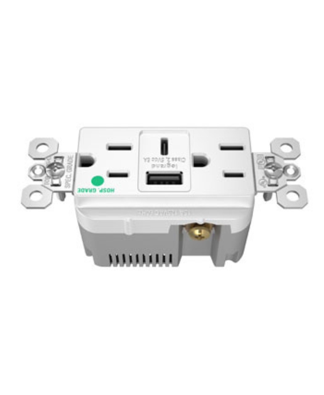 Pass Seymour Legrand TR15HUSBACW USB Charger Tamper Resistant Receptacle 15A 125