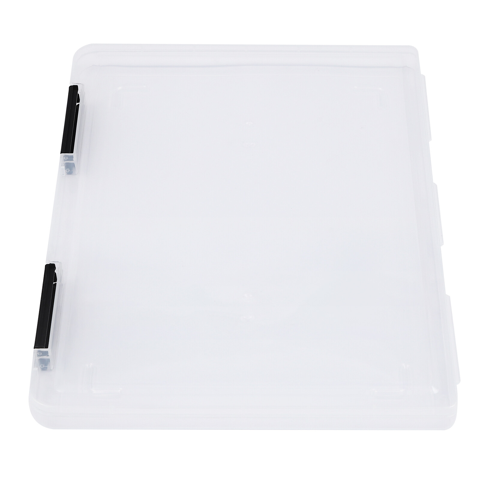 12 Pcs A4 Clear File Boxes Paper Storage Box Document File Holder with Buckle