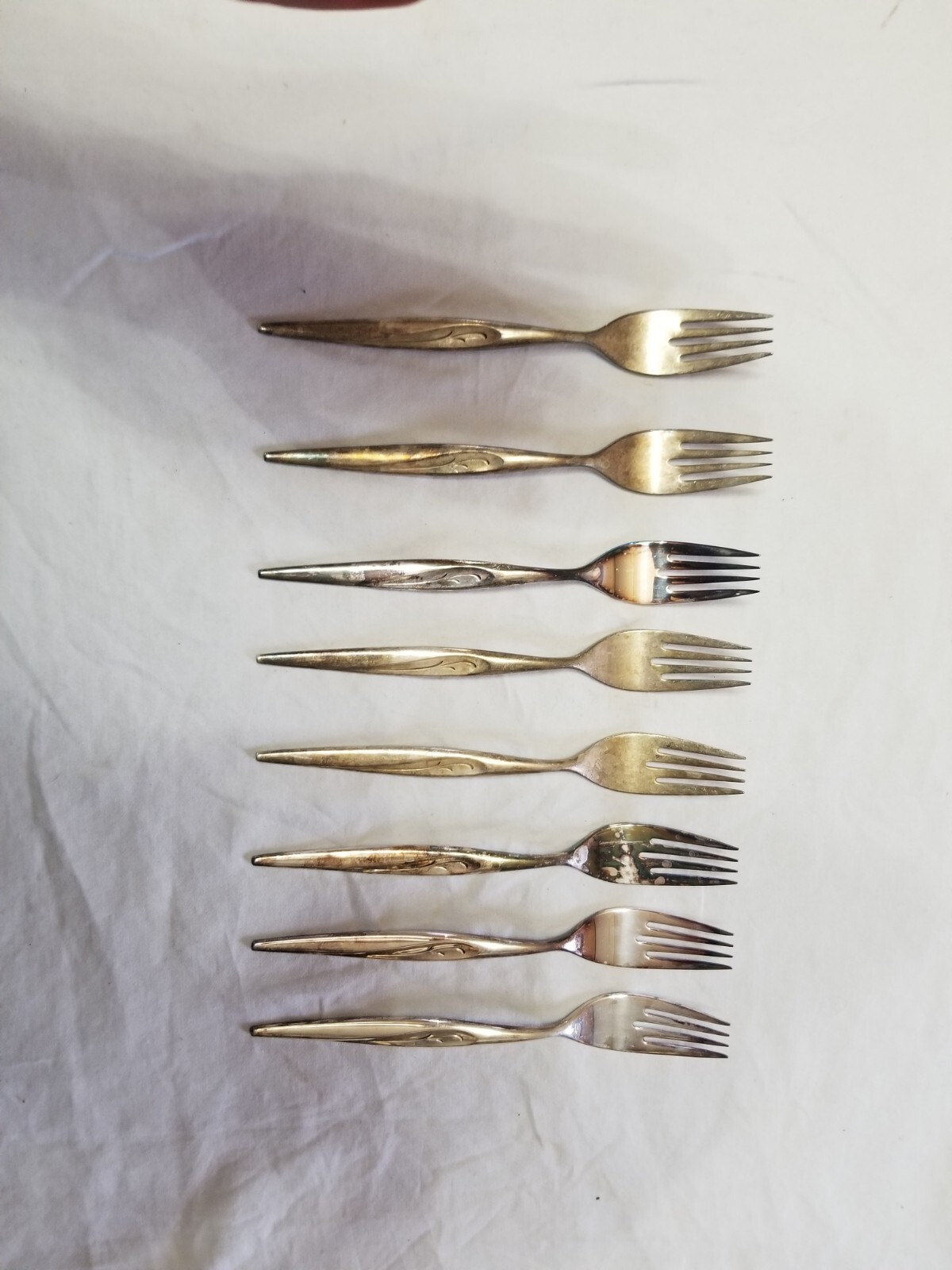 Oneida Community Flight Pattern Set of 8 Dinner Forks VTG 1963 Flatware