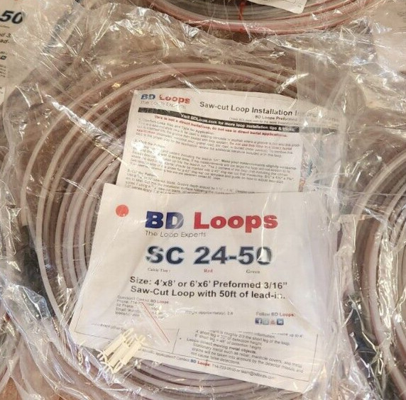 BD Loops 4' X 8' or 6' x 6' Saw Cut Preformed Exit Wand Loop Sensor w/ 50' Lead