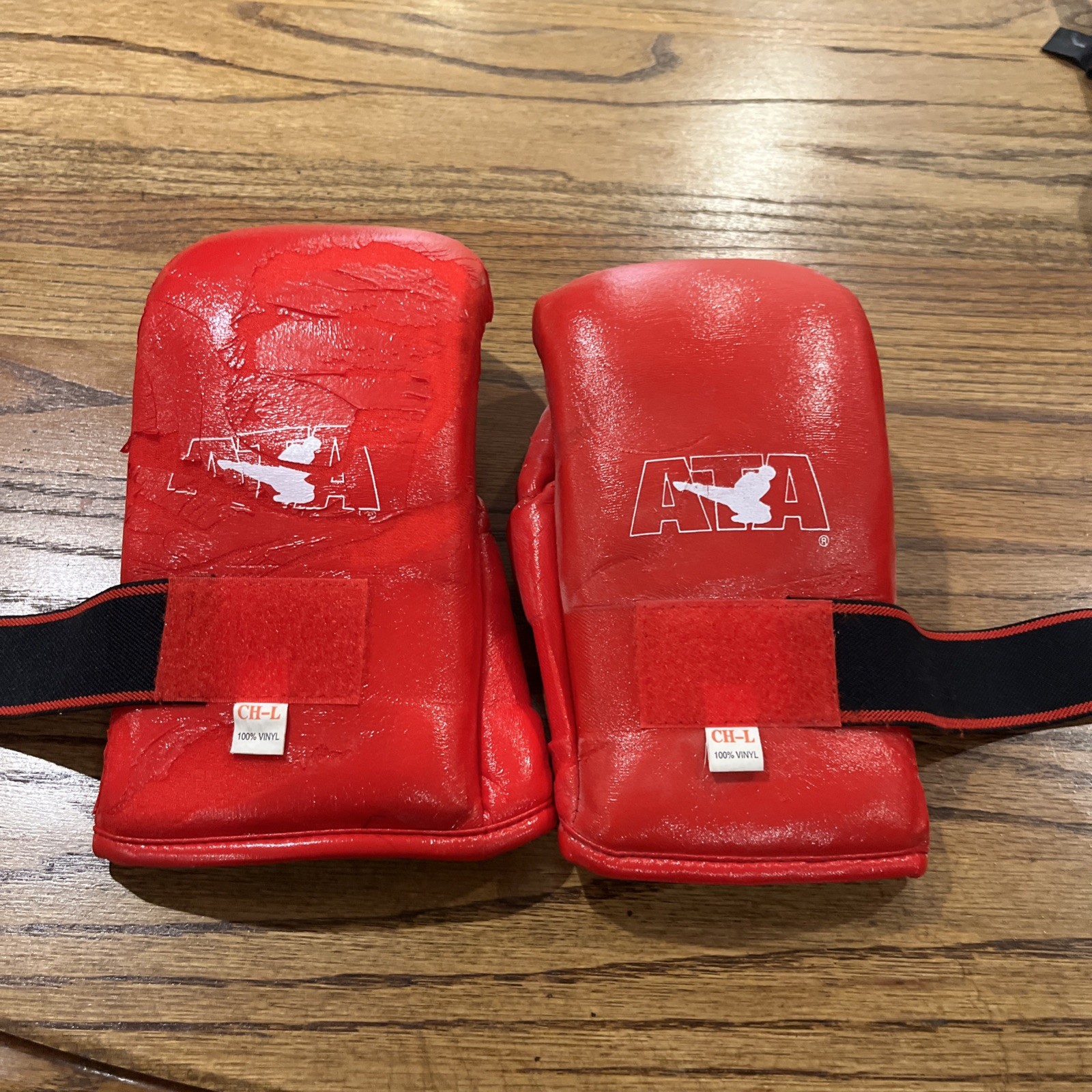 ATA Sparring Gloves Taekwondo Martial Arts Karate Child Kids Large Red