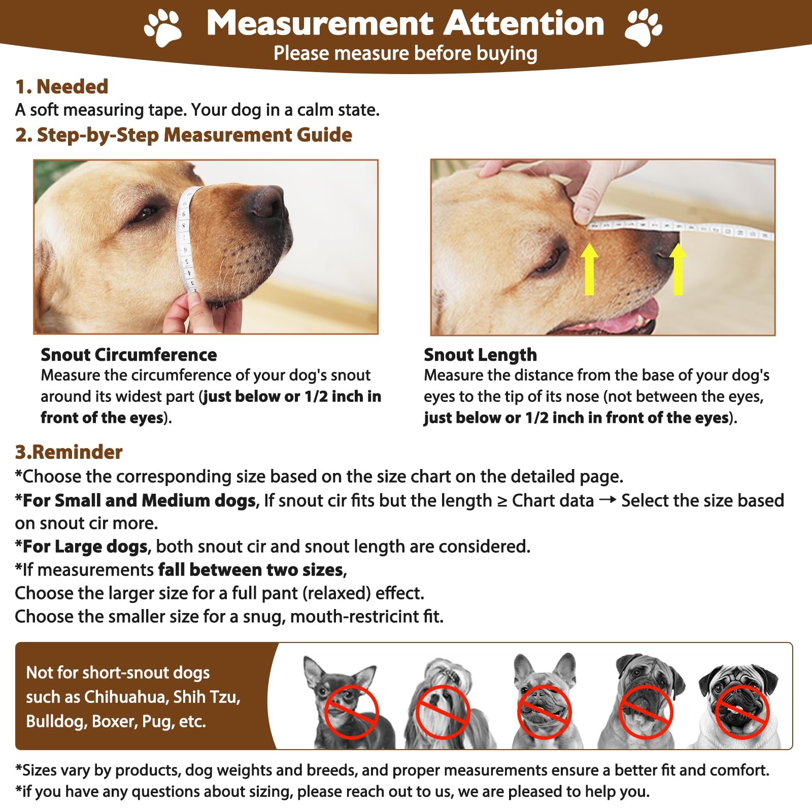 Dog Muzzle, Basket Muzzle for Large Medium Small Dogs, Humane Breathable Cage...