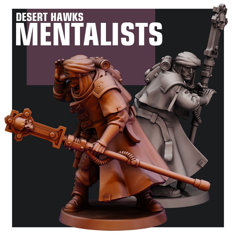 Mentalists - Desert Hawks | 16K Resin Miniature [Red Pilgrim] 2 Models