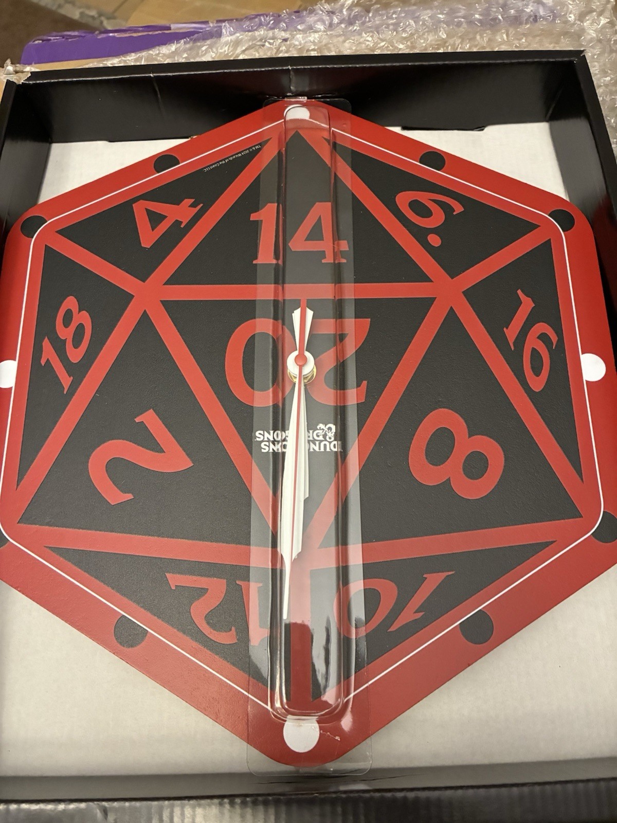 Bioworld Dungeons & Dragons D20 Sculpted Wall Clock