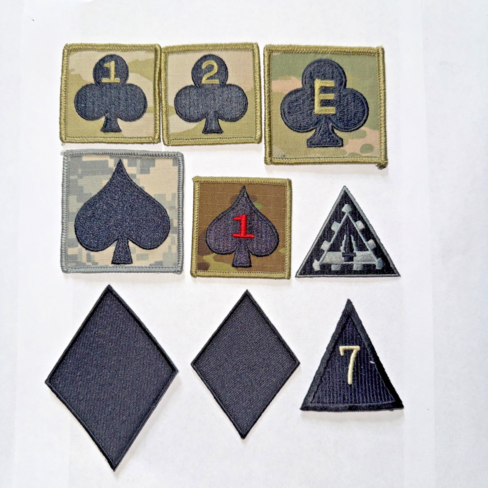 Collection of 9 Helmet Patches for 101st Airborne Division Related Units, Lot E