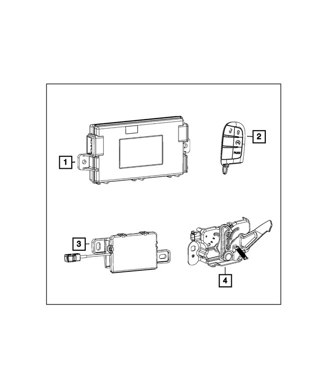 Genuine Mopar Remote Start And Keyless Entry Antenna 68067533AI