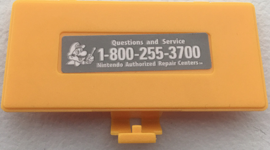 Yellow Game Boy Pocket Battery Cover - GBP Replacement Door Lid NEW + STICKER