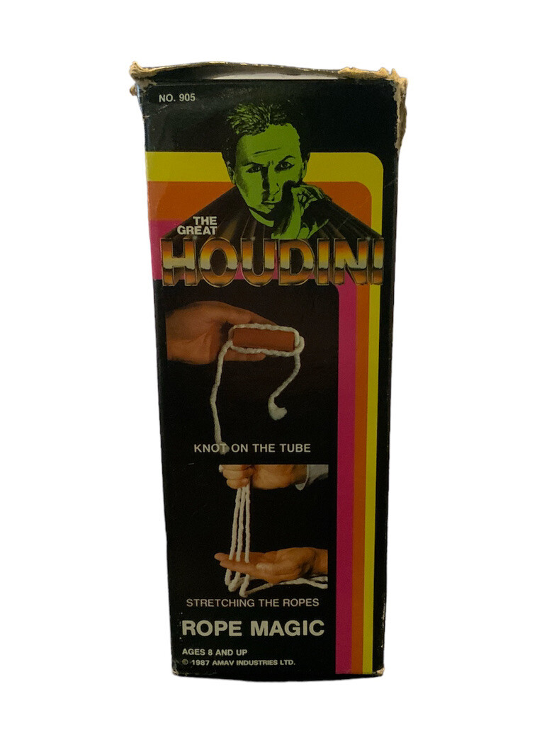 The Great Houdini Rope Magic Magic Kit Set Vintage 1987 (MISSING PIECES)