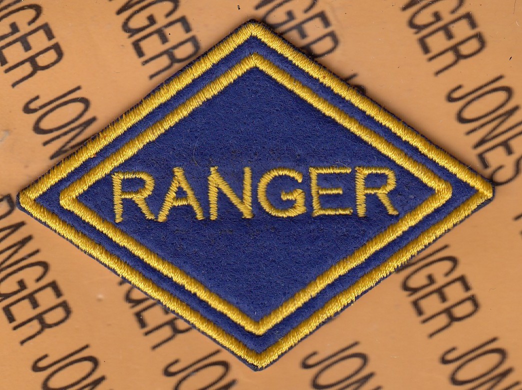 WWII Army RANGER Infantry Diamond Double border Officer ~3.25" patch c/e