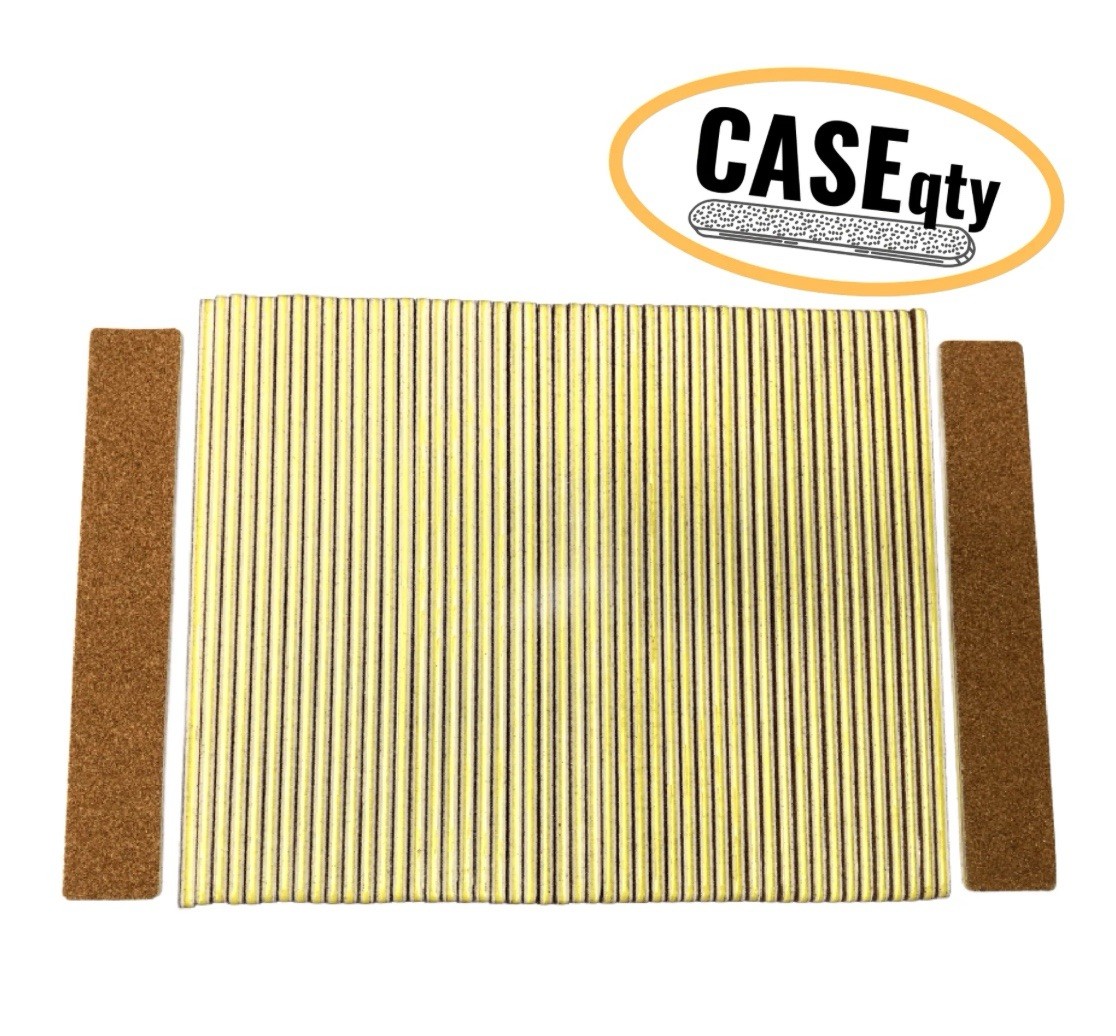 Double Sided Acrylic Nail File - Yellow Square 80/100 grit (50_Files)