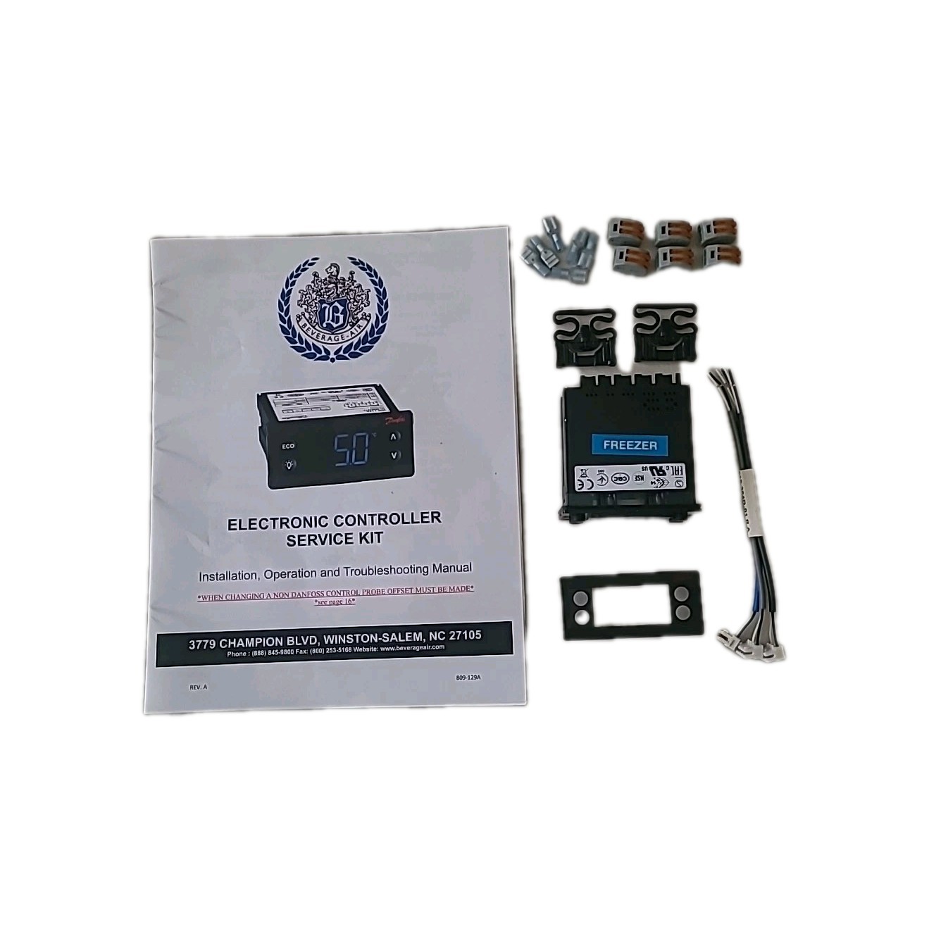 Beverage-Air 00C30-123D-02 Temperature Controller Kit – OEM – NEW w/ Manual