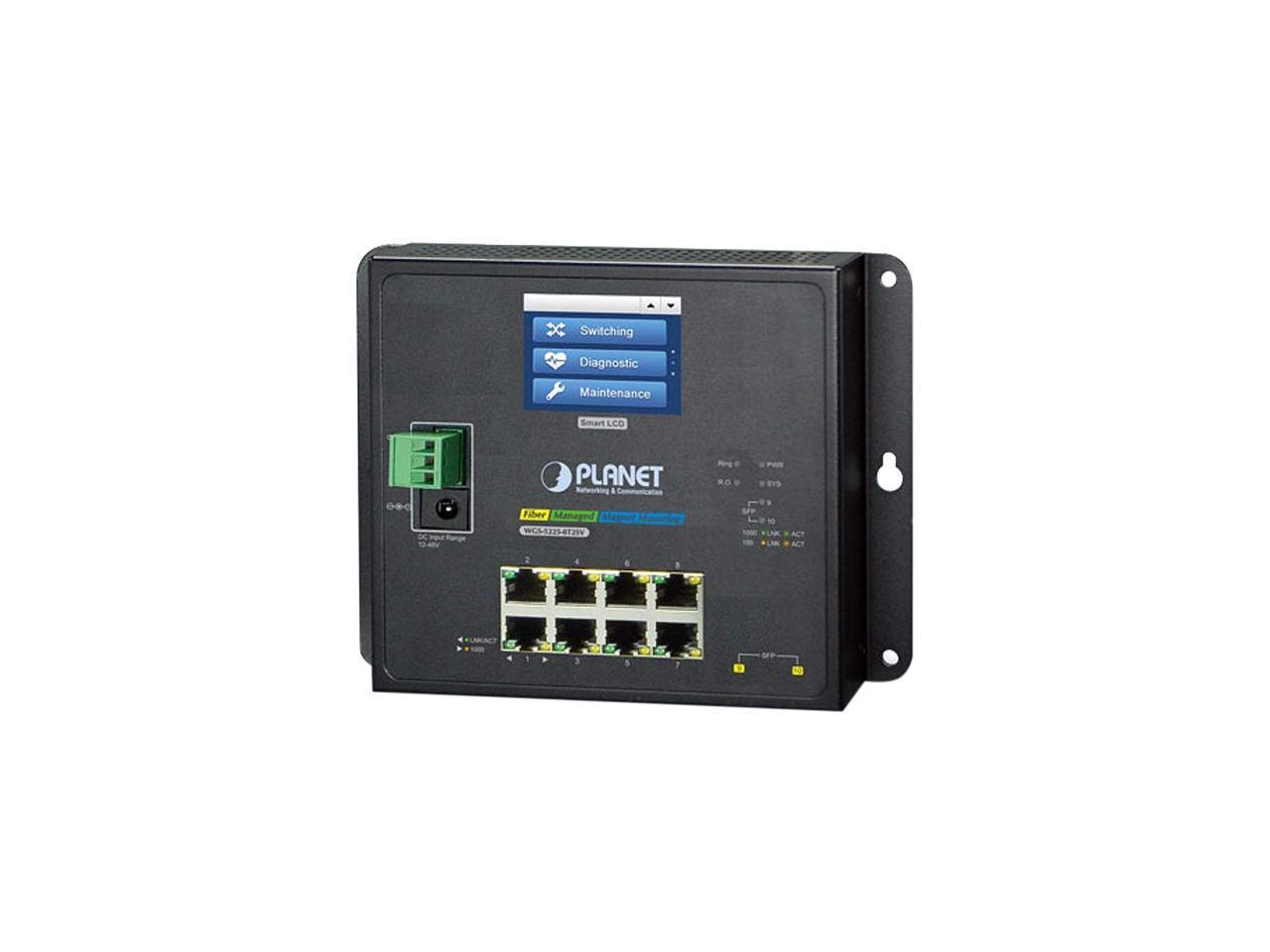 PLANET WGS-5225-8T2SV Industrial L2+ 8-Port 10/100/1000T + 2-Port 100/1000X SFP