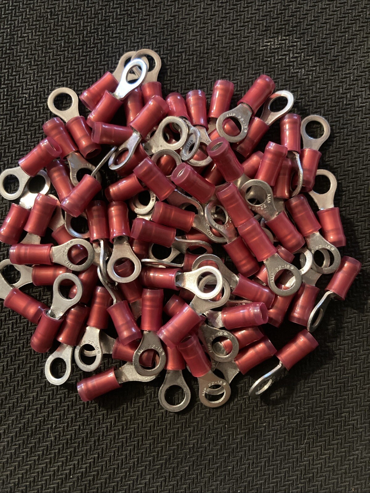 AMP 36154 22-16   #10 Stud Ring Term. Nylon Insulated Aviation Grade  100 pcs.