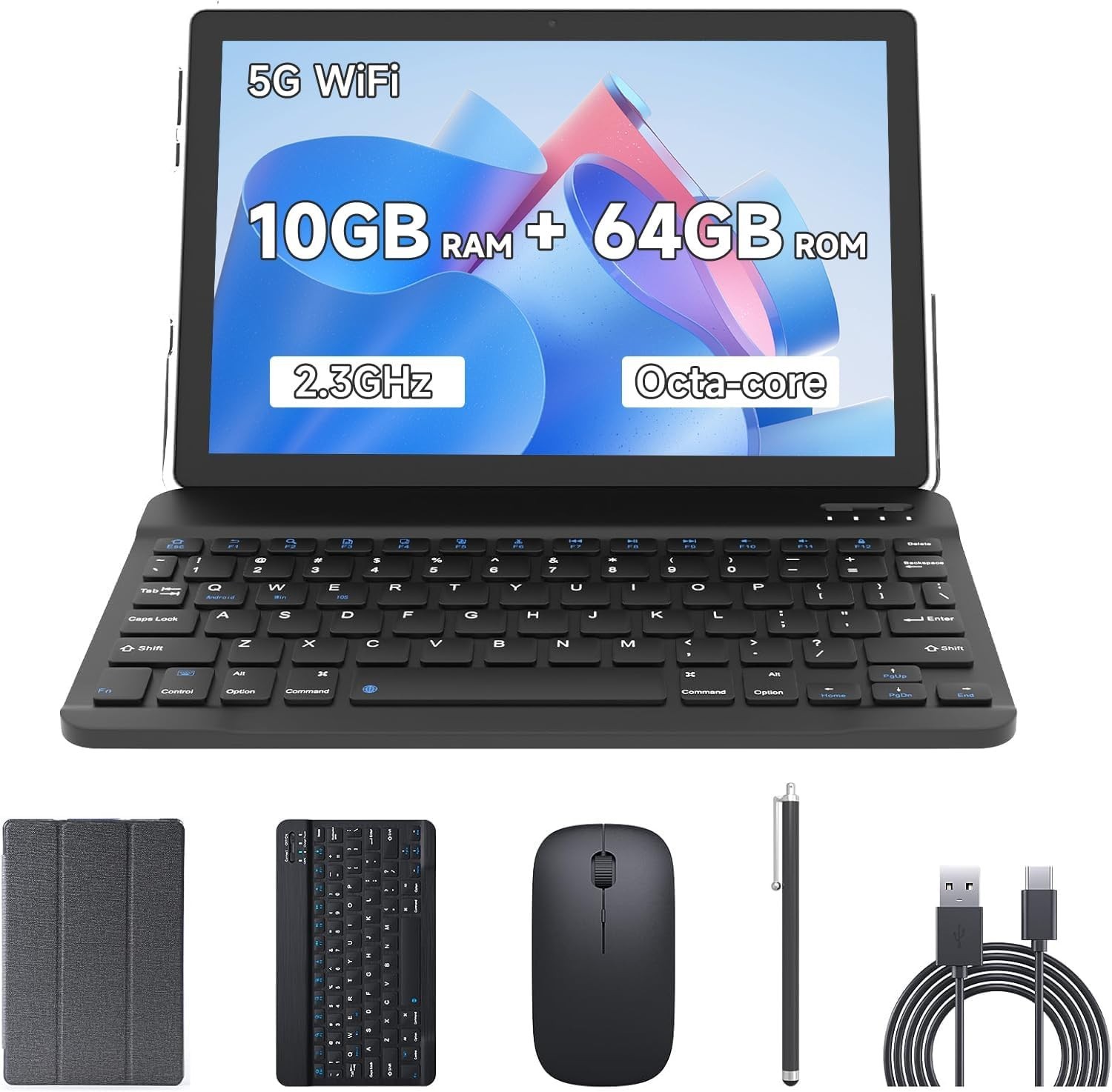 Tablet 10 a 1in Octa Core 2.3GHz 10GB RAM 64GB ROM con teclado lapiz funda mouse