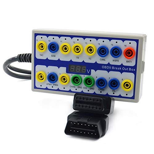 OBD 2 Breakout Box - OBD 2 Protocol Detector Tester Auto Car Tools white