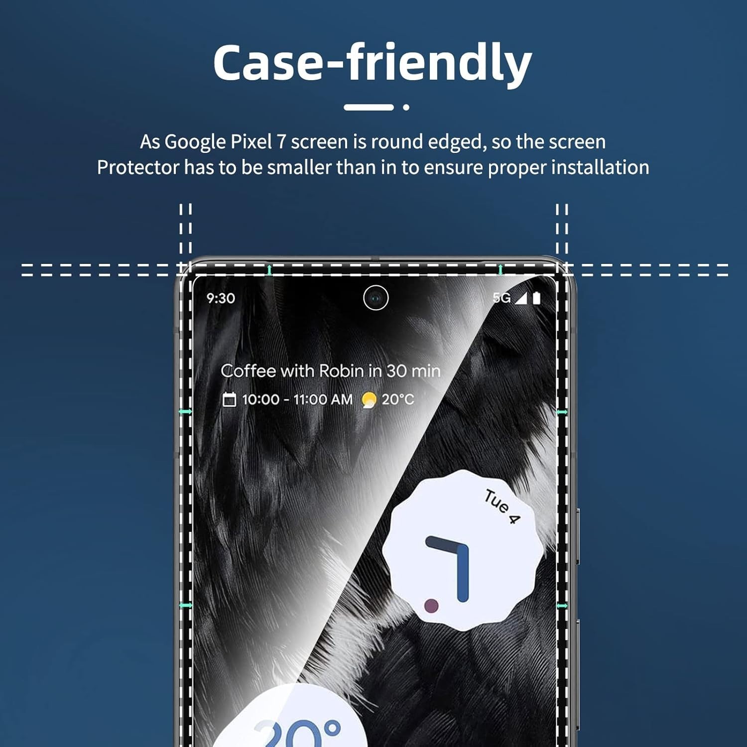 3-Pack Premium Tempered Glass Screen Protector 9H For Google Pixel 7 & 7 Pro