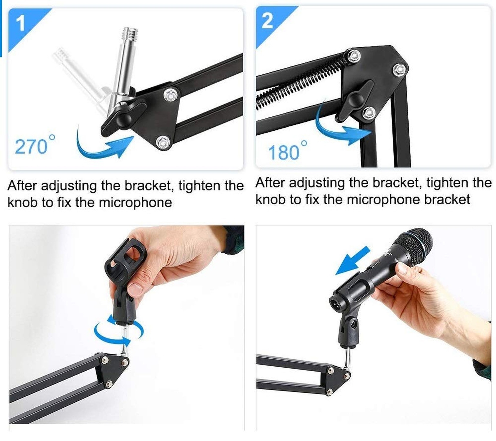 Microphone Floor Stand for Blue Yeti, Nano, Snowball, HyperX,Razer,Logitech U...