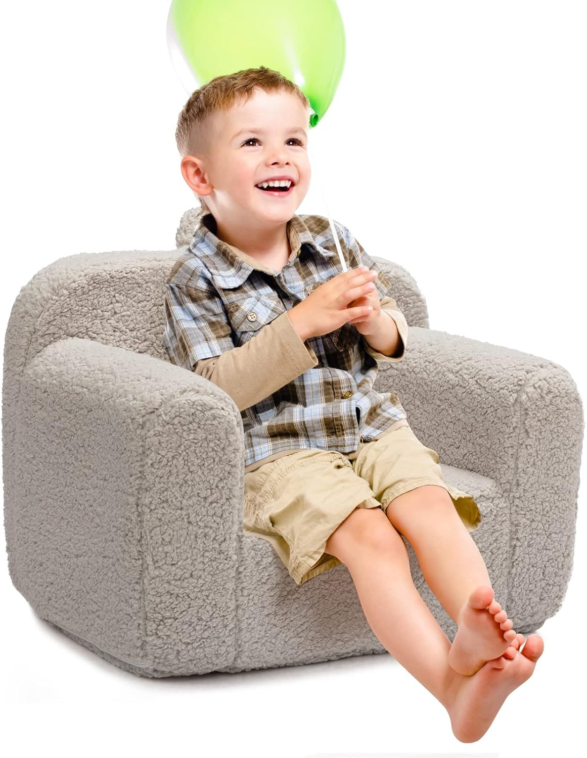Silla rellena de espuma ultrasuave para niños, peluche para niños pequeños