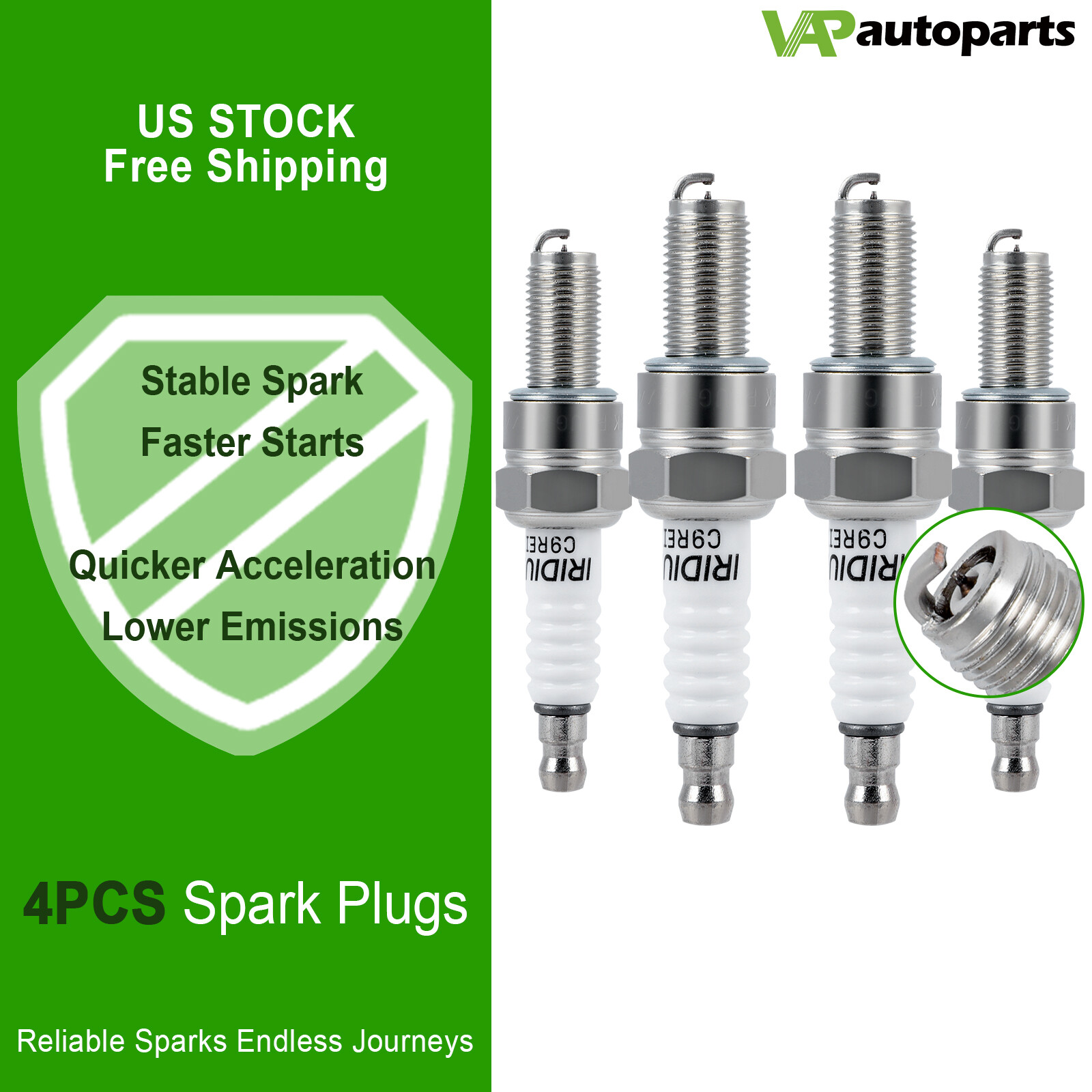 4x Iridium & Platinum Spark Plugs For 2006-2010 Triumph Daytona 675