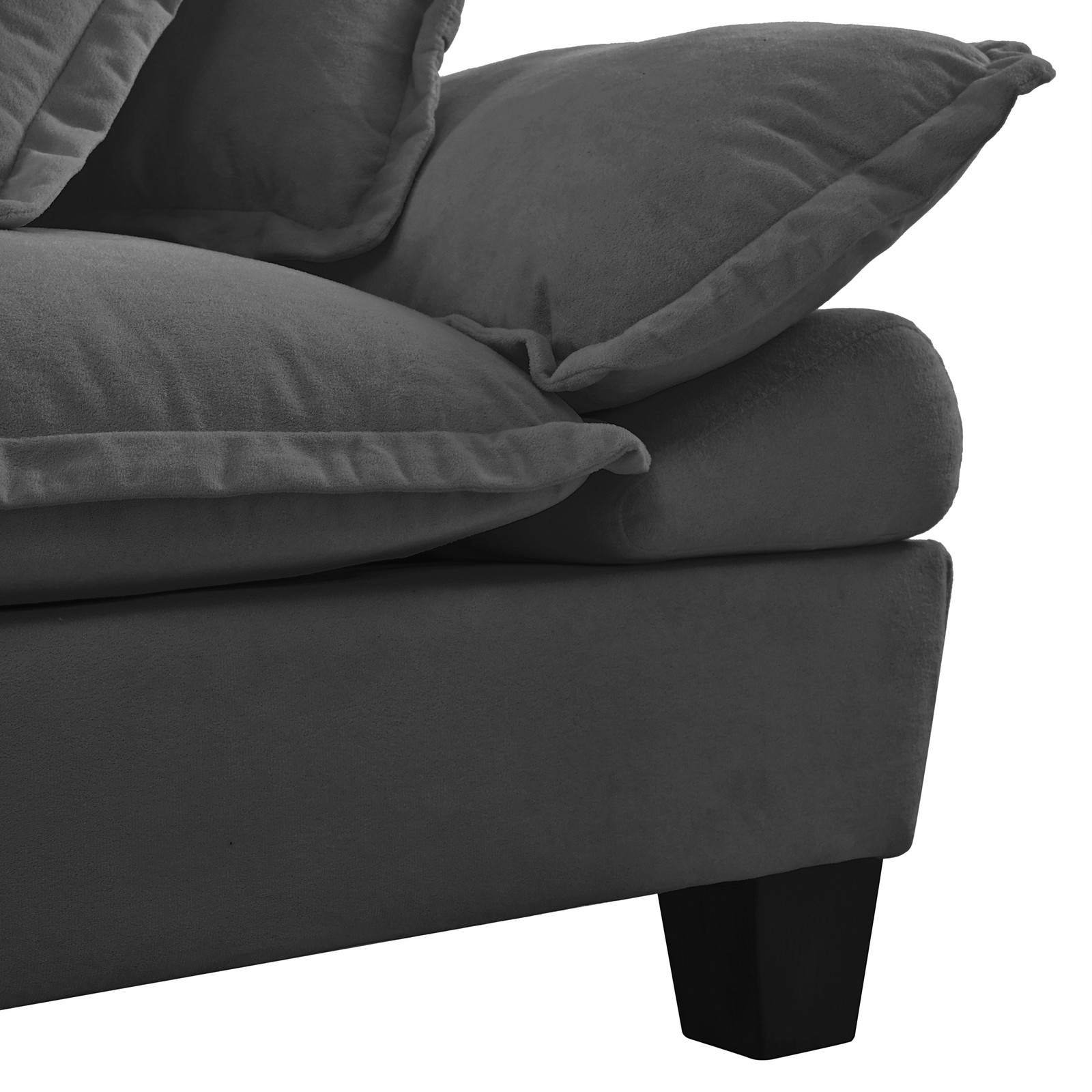 Modular Sectional Sofa, Cloud Couch with Sailboat Design, 1 Movable Ottomans & 2