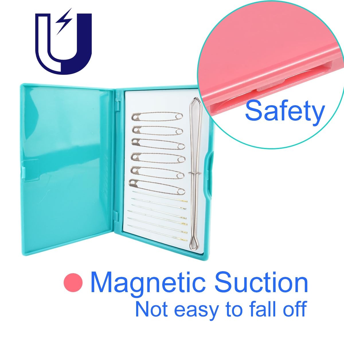 Megnetic Sewing Needle Case Knitting Pin Organizer Portable Stitching Black