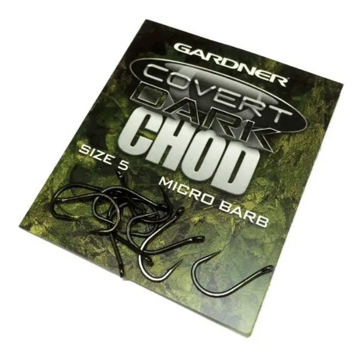 Gardner Covert Chod Hooks – Dark Finish, All Sizes, Carp Terminal Tackle