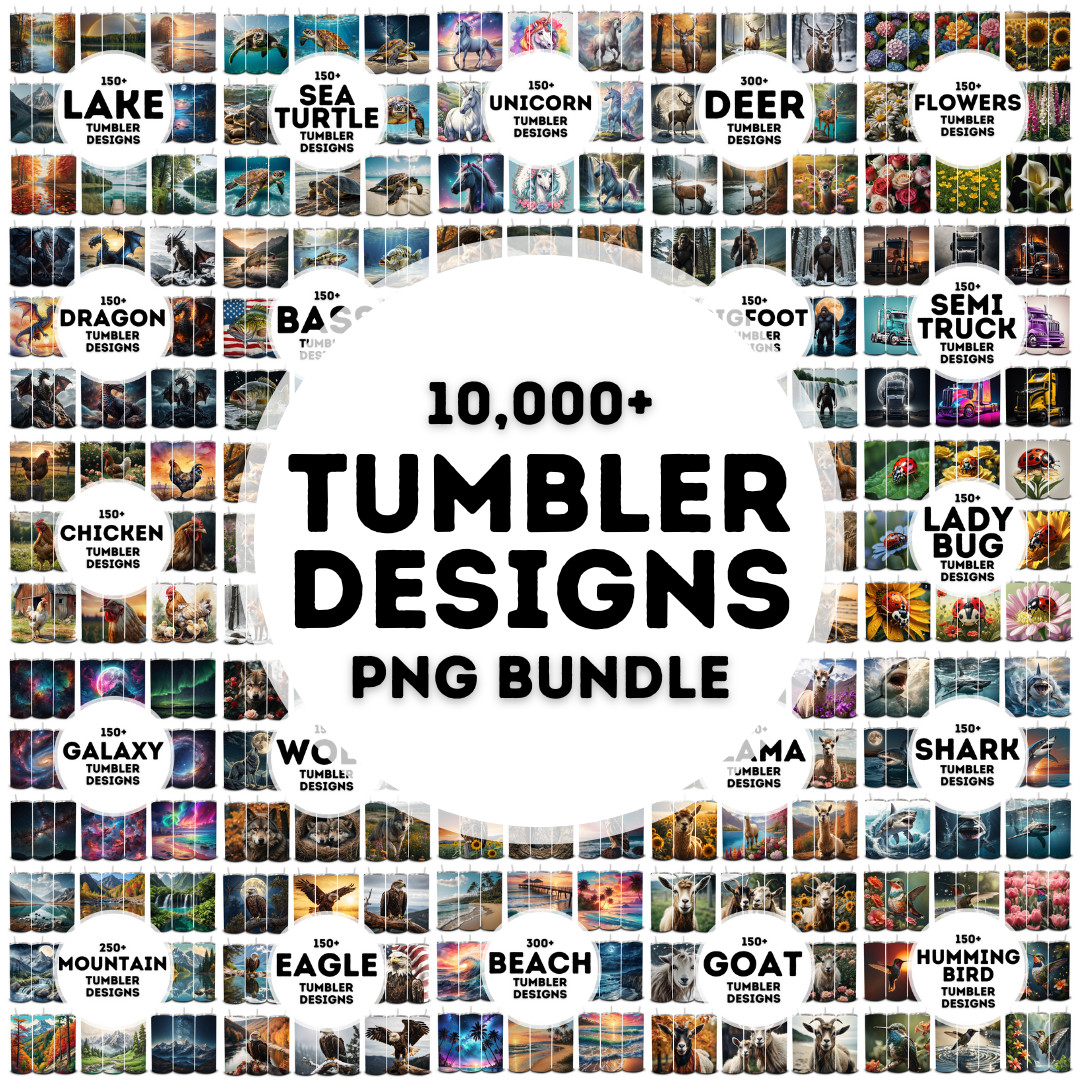 10,000+ PNG Files for Tumbler Sublimation - Sublimation PNG Bundle