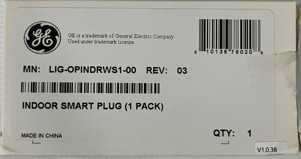 GE Indoor Smart Plug (1 Pack)