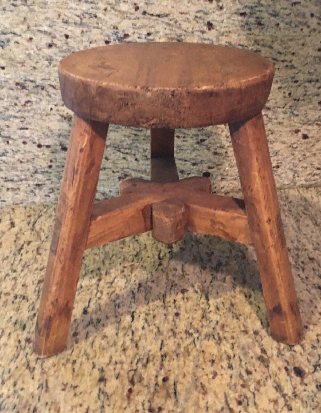 Vintage Chinese Wood Milking Stool