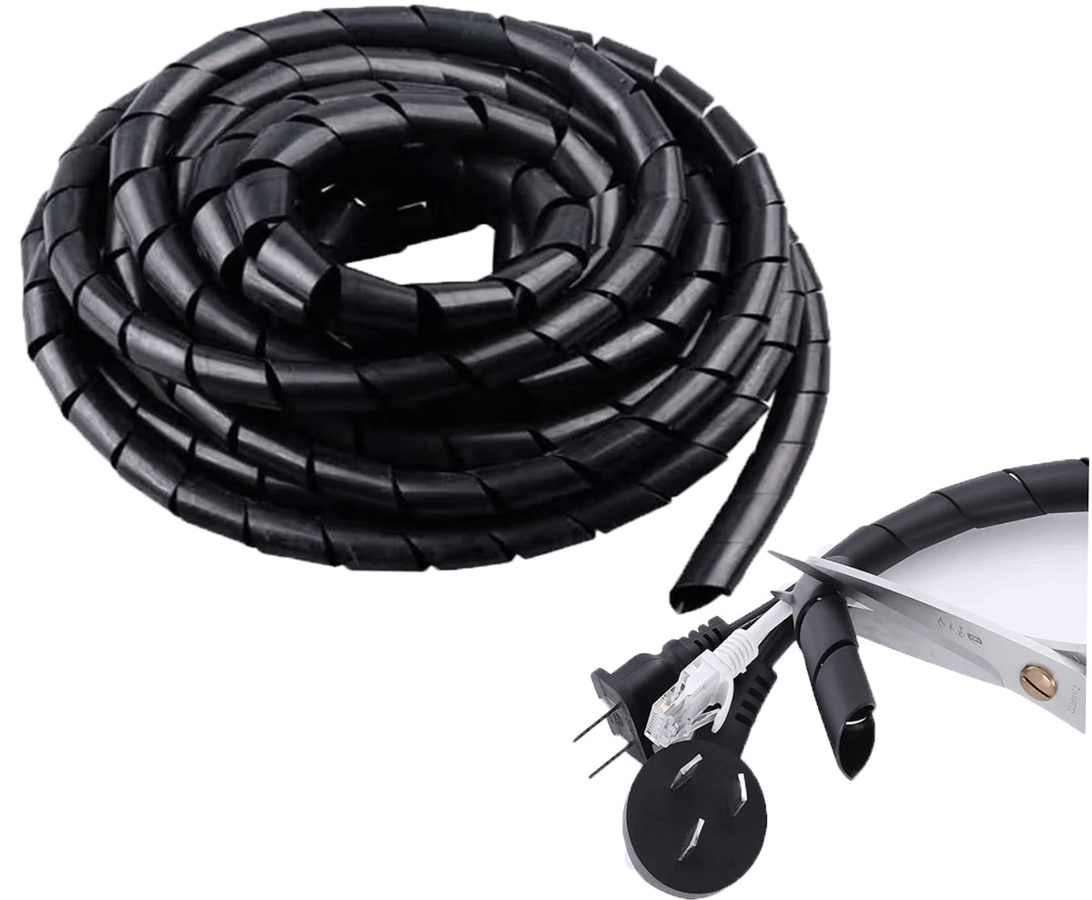Spiral Cable Wrap - 20 Ft Cable Management Sleeve Organizer for Computer, Power,