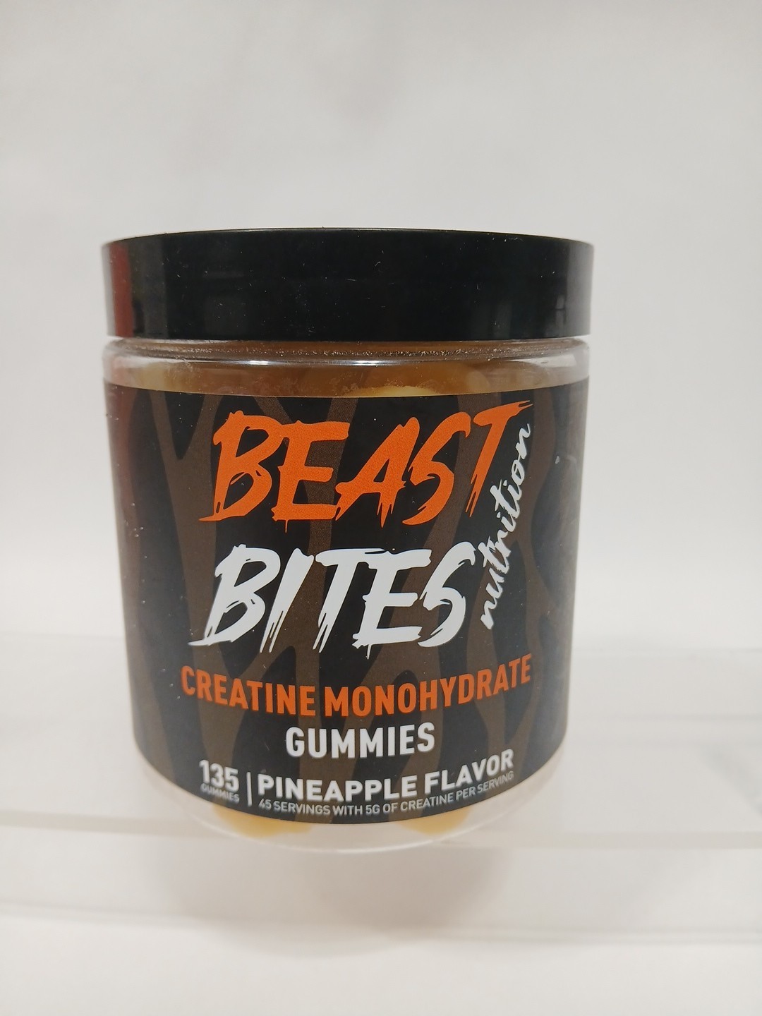Beast Bites Creatine Monohydrate Gummies Pineapple Flavor Exp 1/27