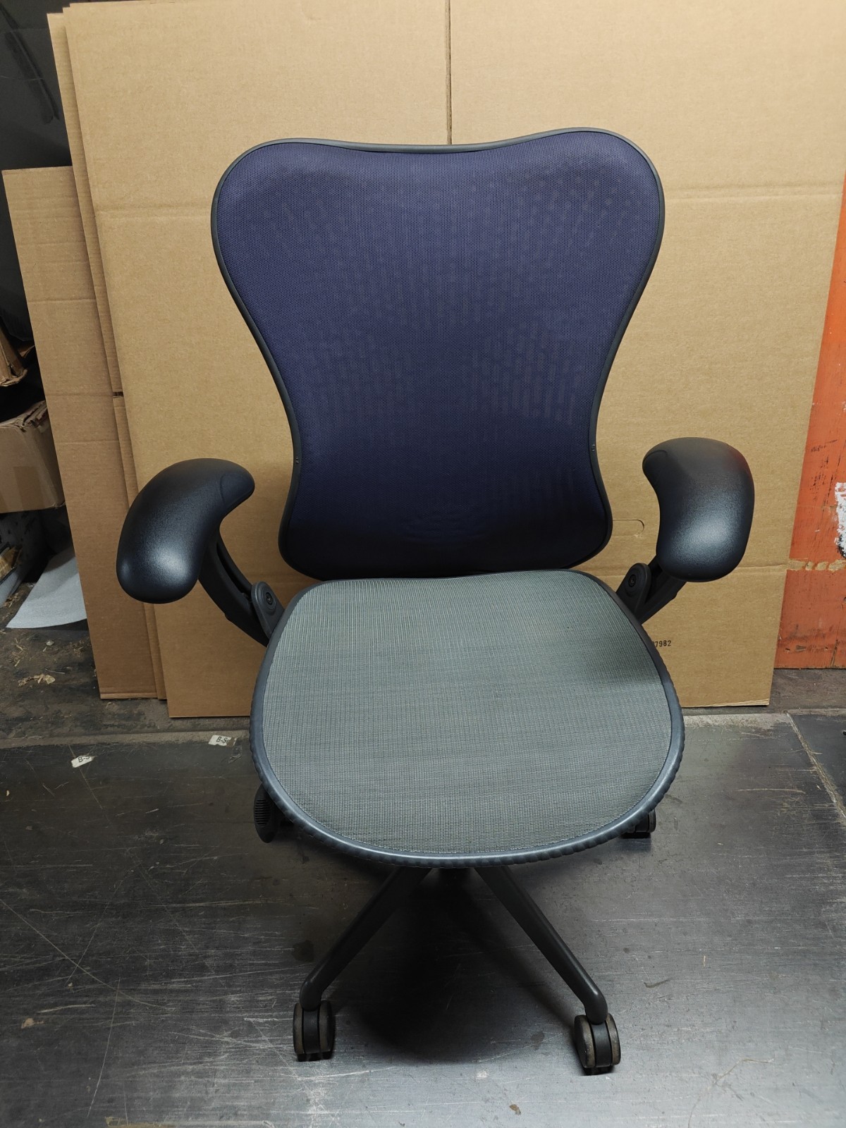 Loaded Herman Miller Mirra 1 Task Chair Grey mesh desk chair office Mirra Blue