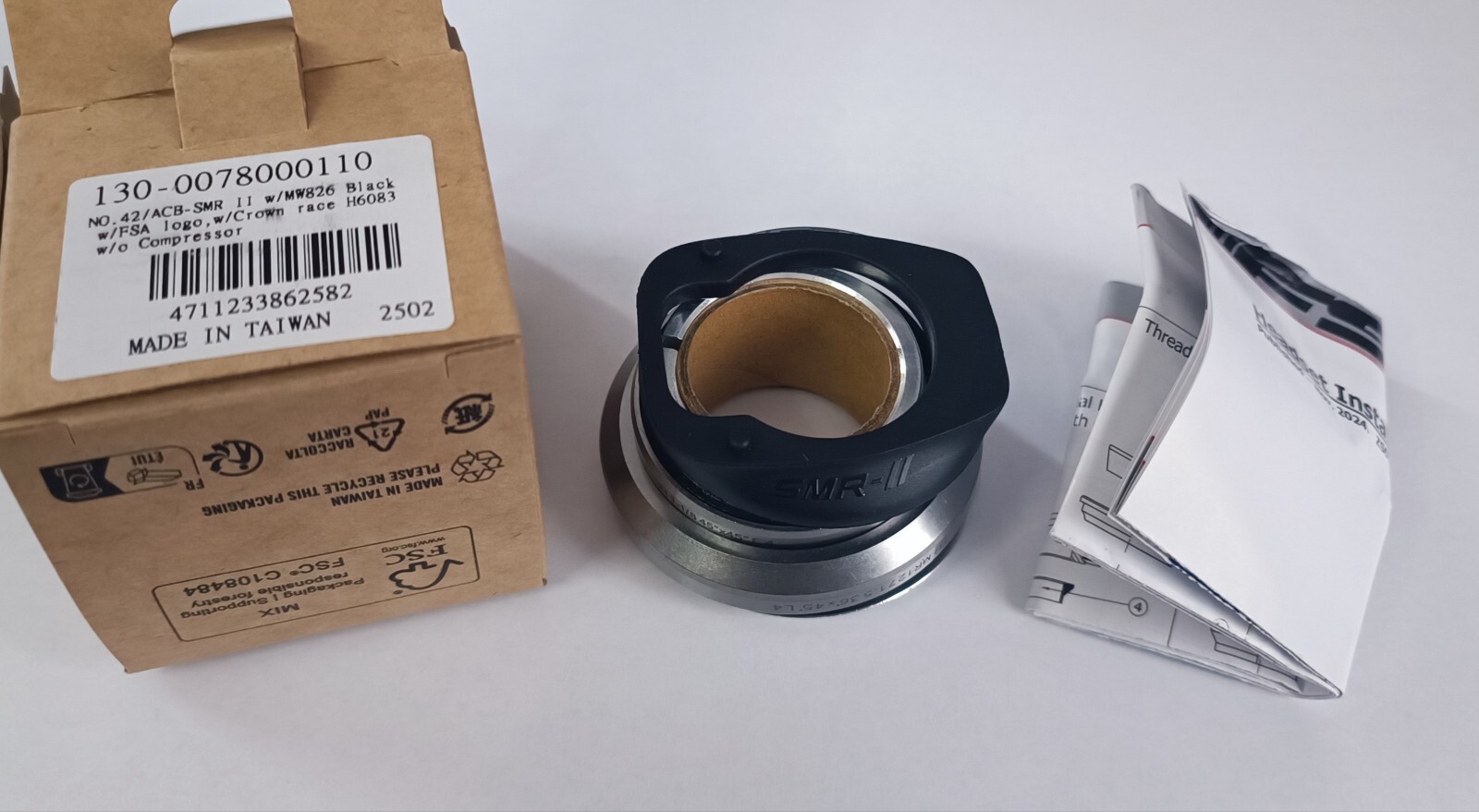 FSA headset HS NO.42 ACB 1 1/8 1 1/2 1.5 TH-MR121 1-1/8 45x45 TH MR127 1.5 36x45