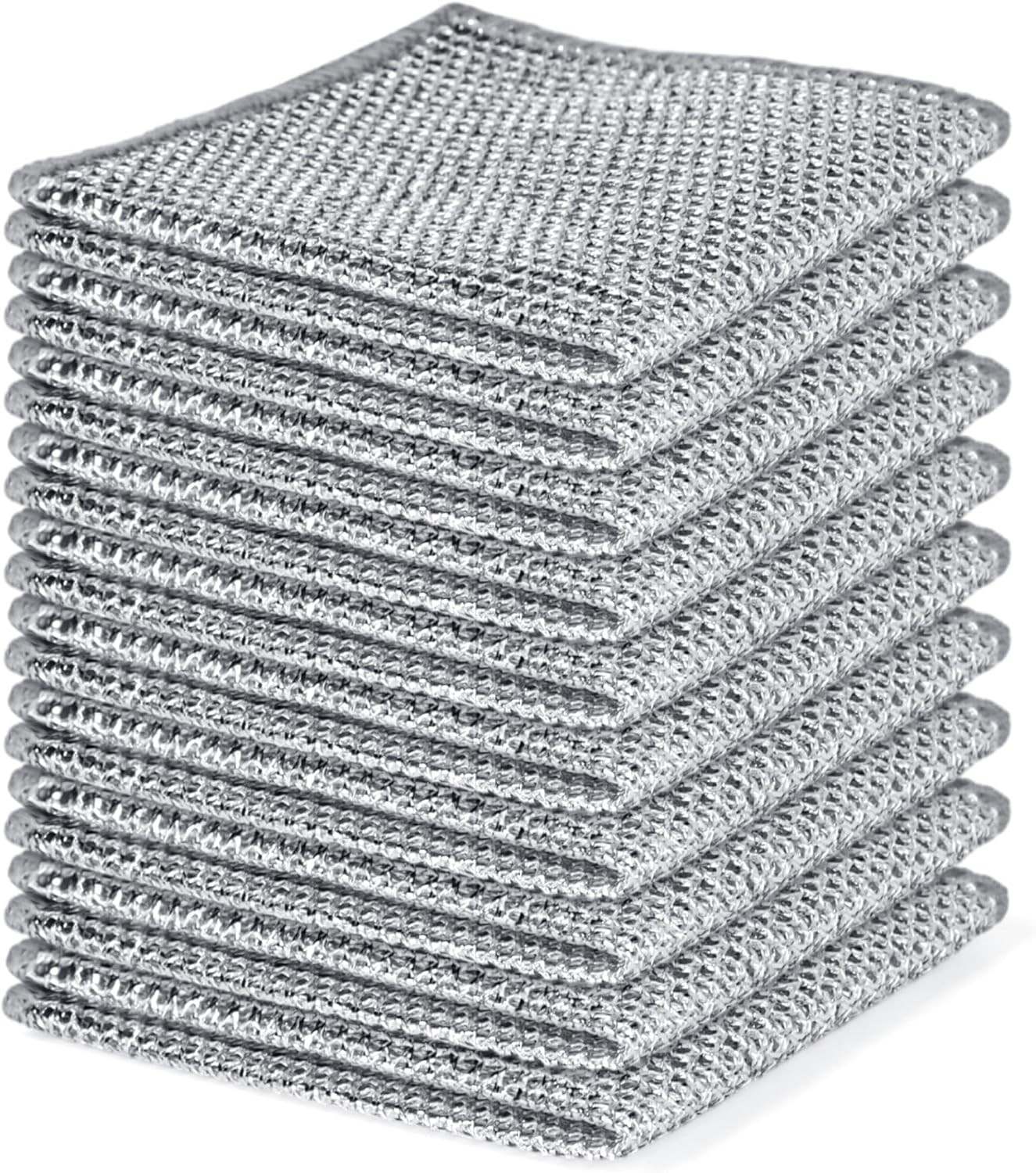 10PCS Set Non-Scratch Steel Wool Dishcloth  Multi Purpose Wire Dishwashing Rags